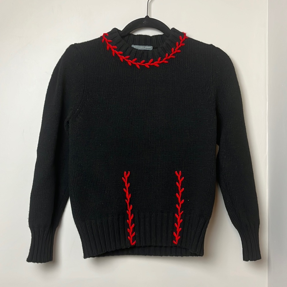 Alexander McQueen cashmere embroidered sweater
